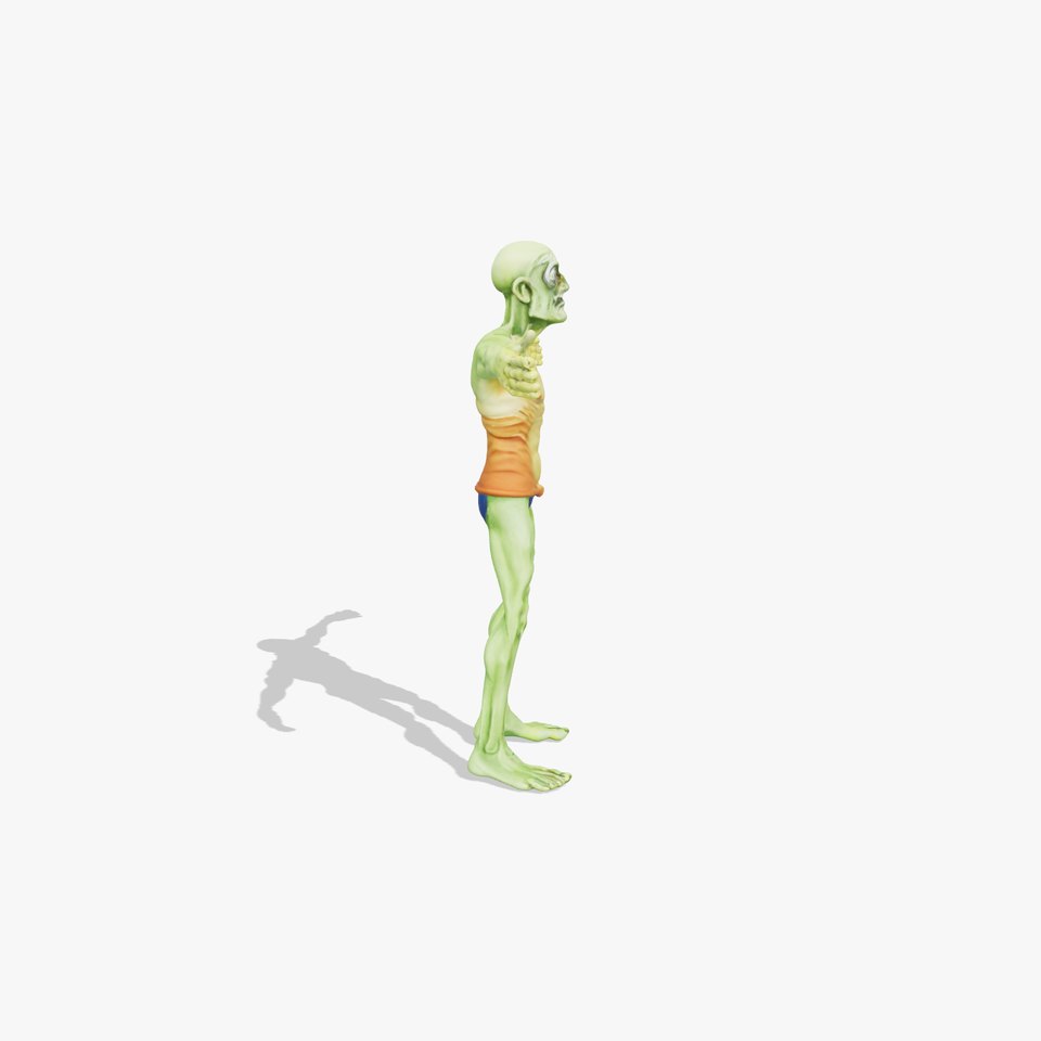 Green Zombie Character model pack